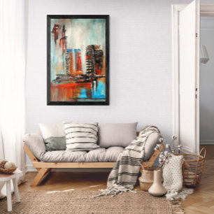 Abstrakte Stadtlandschaft  Poster