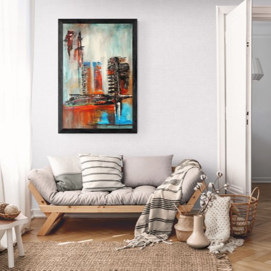 Abstrakte Stadtlandschaft Poster