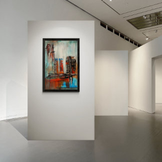 Abstrakte Stadtlandschaft Poster