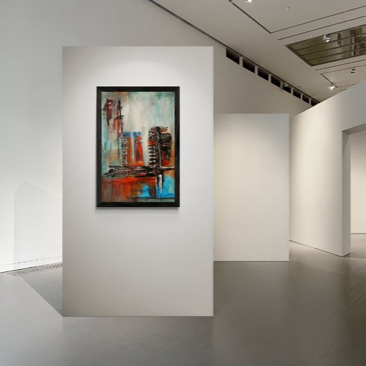Abstrakte Stadtlandschaft Poster