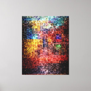 Abstrakte Stadtleuchten 2 Leinwanddruck