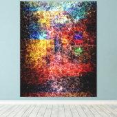 Abstrakte Stadtleuchten 2 Leinwanddruck (Insitu (Holzboden))