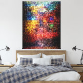 Abstrakte Stadtleuchten 2 Leinwanddruck (Insitu (Schlafzimmer))