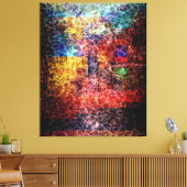 Abstrakte Stadtleuchten 2 Leinwanddruck (Insitu (Wohnzimmer))