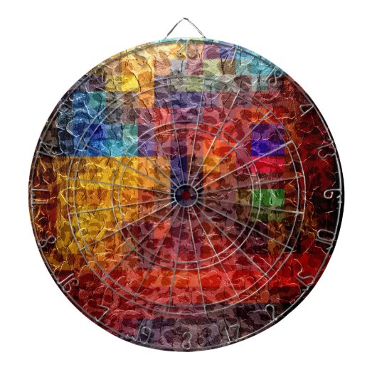 Abstrakte Stadtleuchten Dartscheibe (vorne)