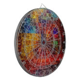 Abstrakte Stadtleuchten Dartscheibe (Vorderseite Links)