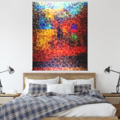 Abstrakte Stadtleuchten Leinwanddruck (Insitu (Schlafzimmer))