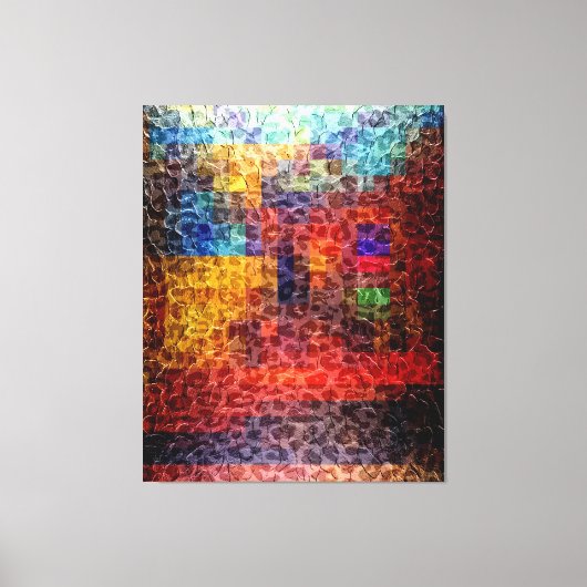 Abstrakte Stadtleuchten Leinwanddruck (Vorderseite)