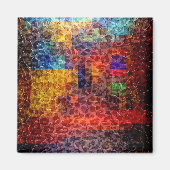 Abstrakte Stadtleuchten Magnet (Vorne)