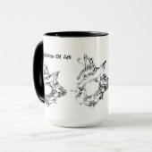 Abstrakte Stammes- Führer-Evolution der Kunst Tasse (Vorderseite Links)
