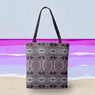 Abstrakte Stammes-Tasche 'Pink Tides' Tasche