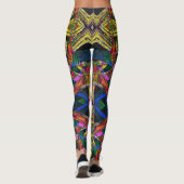 Abstrakte Stammesdesigns, geschnitzt Leggings (Rückseite)