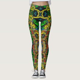 Abstrakte Stammesdesigns, geschnitzt Leggings