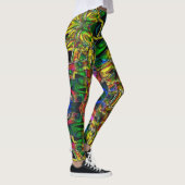 Abstrakte Stammesdesigns, geschnitzt Leggings (Rechts)