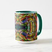 Abstrakte Stammesdesigns, geschnitzt Tasse (VorderseiteRechts)
