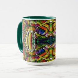 Abstrakte Stammesdesigns, geschnitzt Tasse