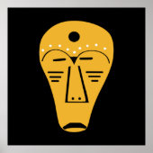 Abstrakte Stammesgesicht der Aborigine Poster (Vorne)