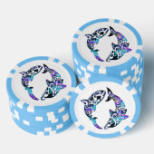 Abstrakte Stammeshaie Pokerchips (Stapel)