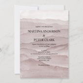 Abstrakte staubige Rose Einladung (Vorderseite)