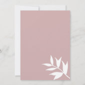 Abstrakte staubige Rose Einladung (Rückseite)