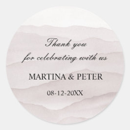 Abstrakte staubige Rose Gastgeschenke Hochzeiten d Runder Aufkleber