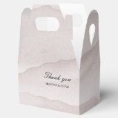 Abstrakte staubige Rose personalisierte Hochzeit Geschenkschachtel (Geöffnet)