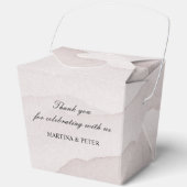 Abstrakte staubige Rose personalisierte Hochzeit Geschenkschachtel (Vorderseite)