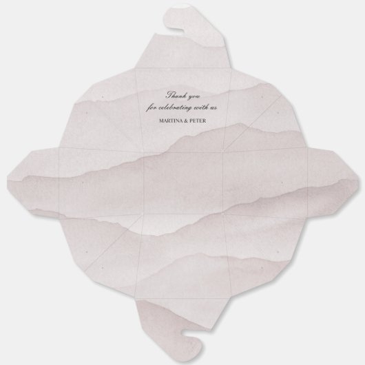 Abstrakte staubige Rose personalisierte Hochzeit Geschenkschachtel (Ungefaltet)