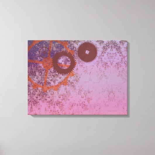 Abstrakte Steampunk-Wrapped Canvas Print Leinwanddruck (Vorderseite)
