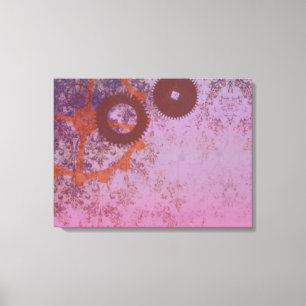 Abstrakte Steampunk-Wrapped Canvas Print Leinwanddruck