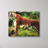 Abstrakte Stehende Tiger-Wrapped Canvas Leinwanddruck (Vorderseite)