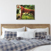 Abstrakte Stehende Tiger-Wrapped Canvas Leinwanddruck (Insitu (Schlafzimmer))