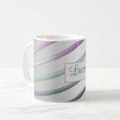 Abstrakte Steigungs-Linien Kaffeetasse (Vorderseite Links)