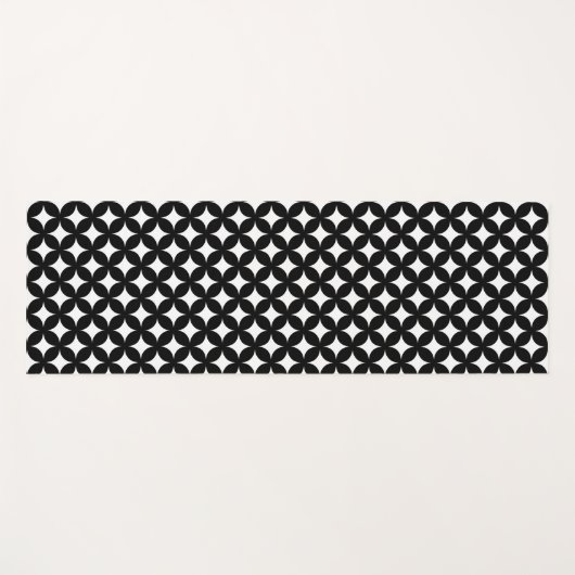 Abstrakte Sterne in Schwarzweiß Yogamatte (Vorderseite (Horizontal))