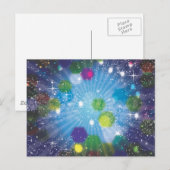 Abstrakte Sterne Postkarte (Vorne/Hinten)