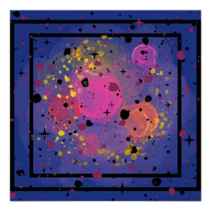 Abstrakte Sternenhimmel Poster