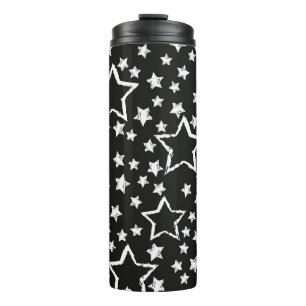 abstrakte Sternenmuster. Grunge urban back Thermosbecher