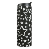 abstrakte Sternenmuster. Grunge urban back Thermosbecher (Nach links gedreht)