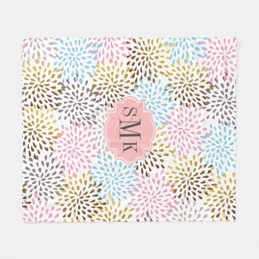 Abstrakte Sternexplosion Fleecedecke (Vorderseite (Horizontal))