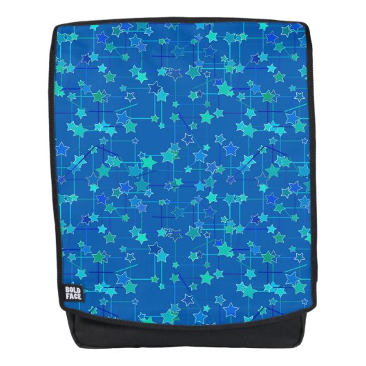 Abstrakte Sternkonstellation, Kobalt Blau Rucksack (Vorderseite)