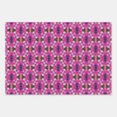 Abstrakte Sternmuster in Zitronen und Rosa Geschenkpapier Set (Vorderseite 3)