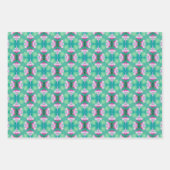 Abstrakte Sternmuster in Zitronen und Rosa Geschenkpapier Set (Vorderseite 2)