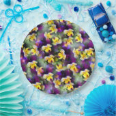 Abstrakte Stiefmütterchen Pappteller (Party)