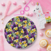 Abstrakte Stiefmütterchen Pappteller (Party)