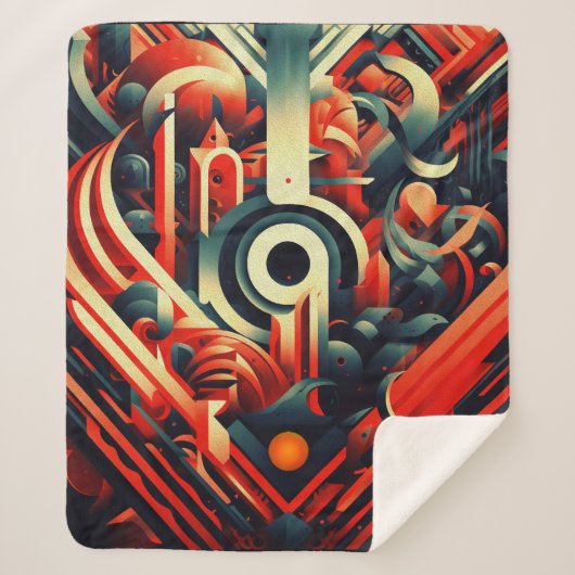 Abstrakte Stilformen Sherpadecke (Vorderseite)