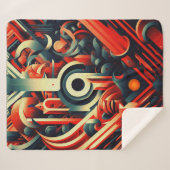 Abstrakte Stilformen Sherpadecke (Vorderseite (Horizontal))