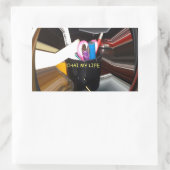 Abstrakte Stillleben Tee Tasse Büro Stationäre Kun Rechteckiger Aufkleber (Tasche)