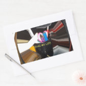 Abstrakte Stillleben Tee Tasse Büro Stationäre Kun Rechteckiger Aufkleber (Umschlag)