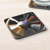 Abstrakte Stillleben Tee Tasse Büro Stationäre Kun Untersetzer (Linke Seite)