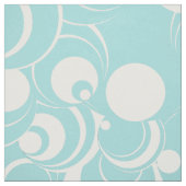 Abstrakte Stoffe aus Aqua Blue und White Circles (Muster)